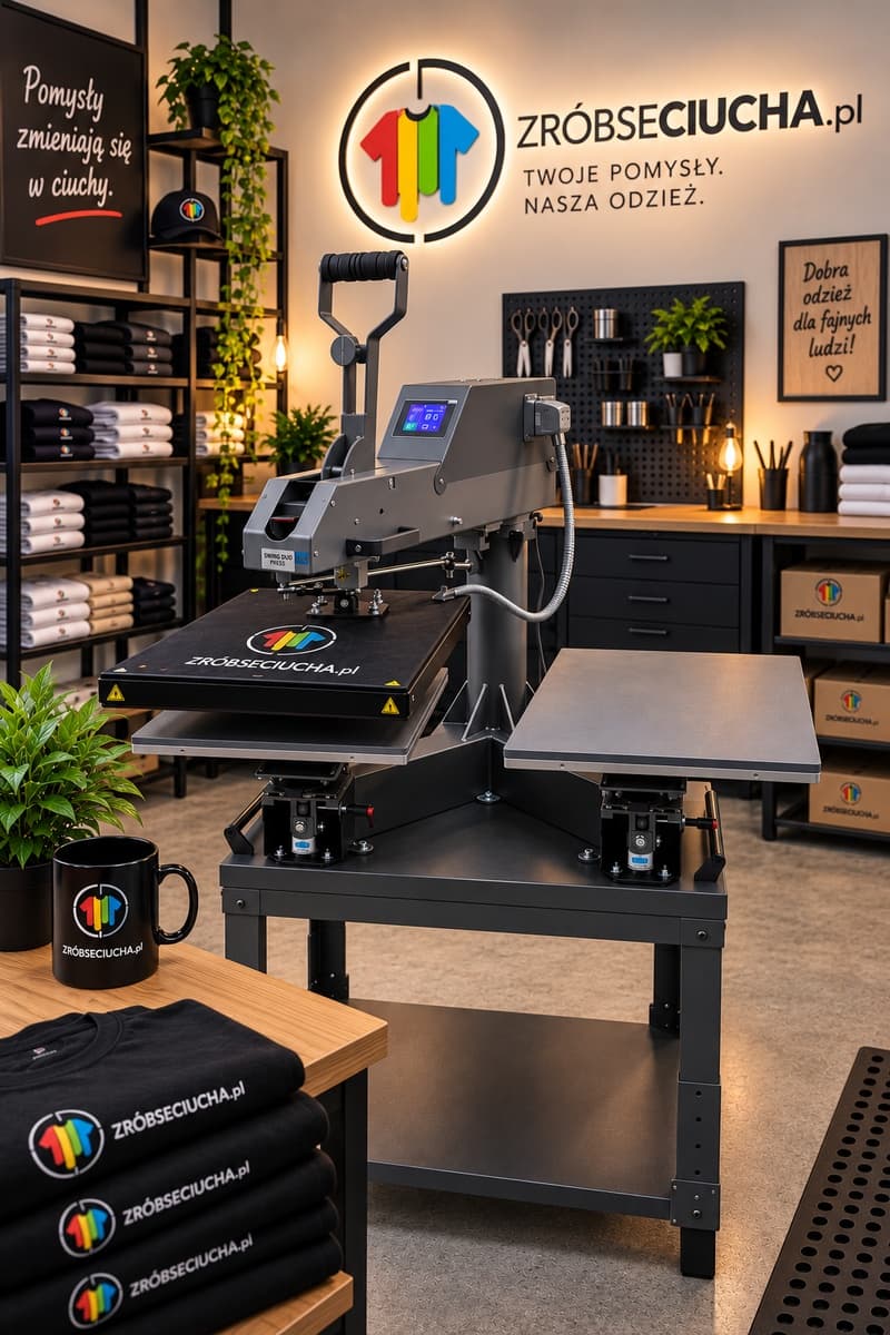 Prasa termotransferowa Schulze Swing Duo Press w pracowni ZróbSeCiucha
